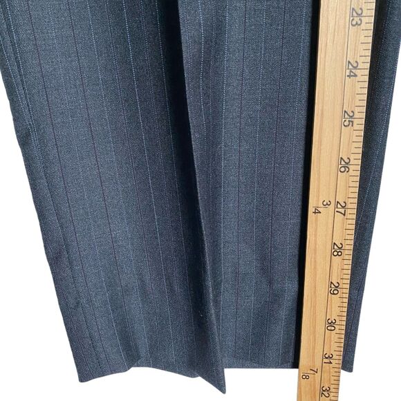 Tasso Elba Macy's Men's Suit 40R Pants 34 Heather Gray Purple Stripe Wool New - Picture 16 of 16